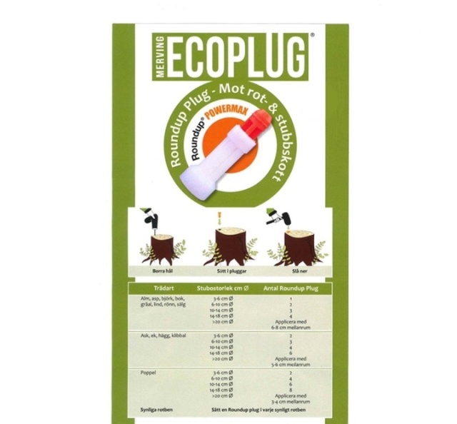 Roundupplug ECOPlug, mot rot- & stubbskott i gruppen Skog och Trädgårdsprodukter / Oljor & Smörjmedel hos Motorsågsbutiken (010)