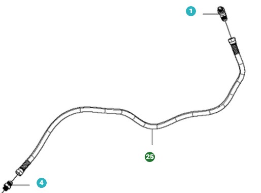 Hydraulslang, L=1250 i gruppen  hos Motorsågsbutiken (5010873-02)
