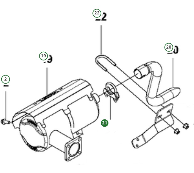 CLAMP ASSY EXHAUST DIAMETRE 35 i gruppen  hos Motorsågsbutiken (5011522-02)
