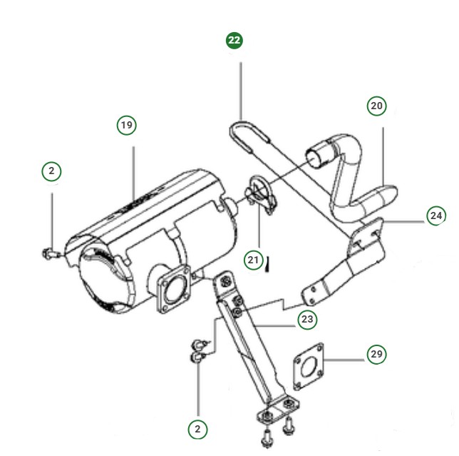 CLAMP ASSY EXHAUST ONLY STEEL i gruppen  hos Motorsågsbutiken (5011522-04)
