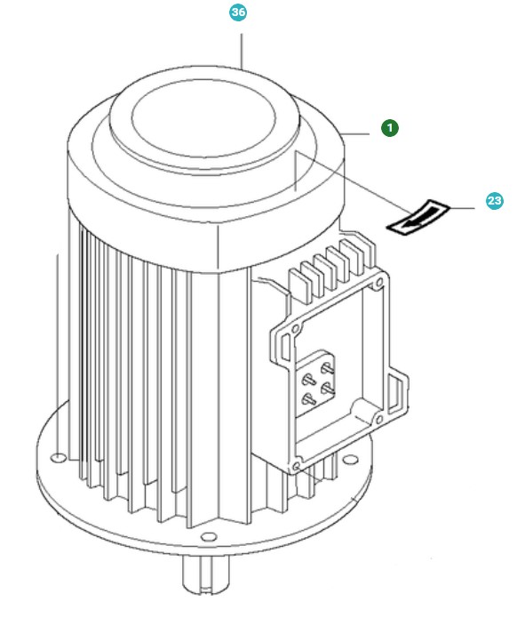 Elmotor 9,2KW, 400-480V i gruppen hos Motorsågsbutiken (5013656-01)