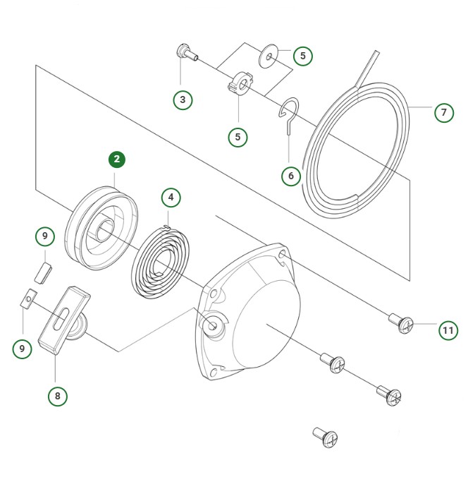 SPOLE i gruppen Reservdelar Röjsågar / Röjsågar Husqvarna 500-serie / Reservdelar Husqvarna 541RS hos Motorsågsbutiken (5019298-02)