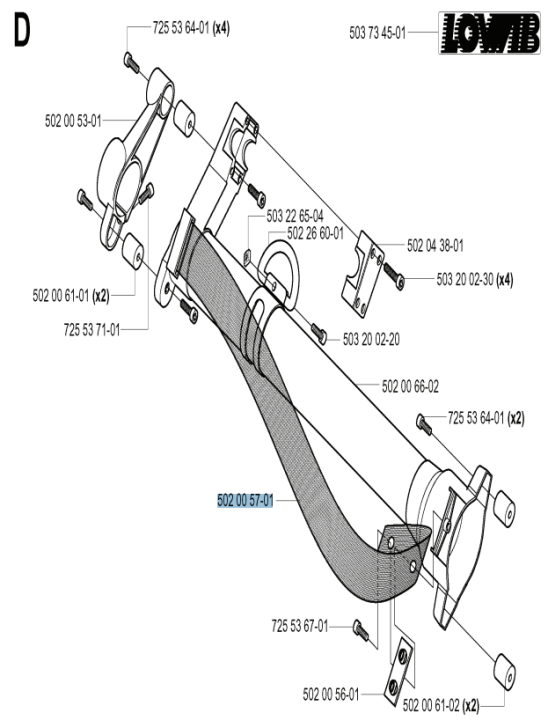 Sadelgjord i gruppen Reservdelar Röjsågar / Röjsågar Husqvarna 100-serie / Reservdelar Husqvarna 165RX hos Motorsågsbutiken (5020057-01)
