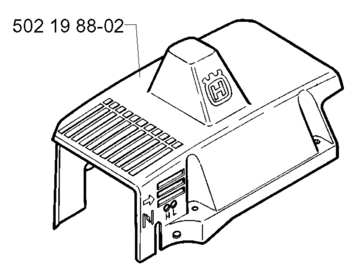 Cylinderkåpa i gruppen Reservdelar Röjsågar / Röjsågar Husqvarna 200-serie / Reservdelar Husqvarna 232RD hos Motorsågsbutiken (5021988-02)