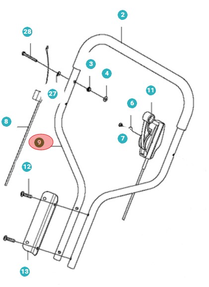 Handtag Kpl i gruppen  hos Motorsågsbutiken (5029064-04)