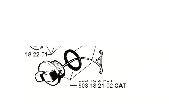 Tanklock Jonsered 2054, 2055 CAT i gruppen Reservdelar Motorsågar / Reservdelar Jonsered Motorsågar / Reservdelar Jonsered 2055 hos Motorsågsbutiken (5031821-02)