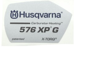 Dekal i gruppen Reservdelar Motorsågar / Husqvarna Motorsågar 500-serie / Reservdelar Husqvarna 576XP hos Motorsågsbutiken (5040941-02)