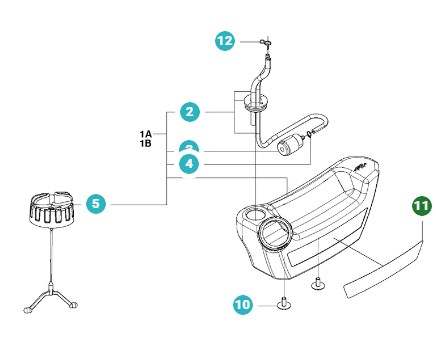 Tank Dekal i gruppen Övriga Reservdelar / Reservdelar Husqvarna Lövblåsare / Reservdelar Husqvarna 530BT hos Motorsågsbutiken (5041178-02)