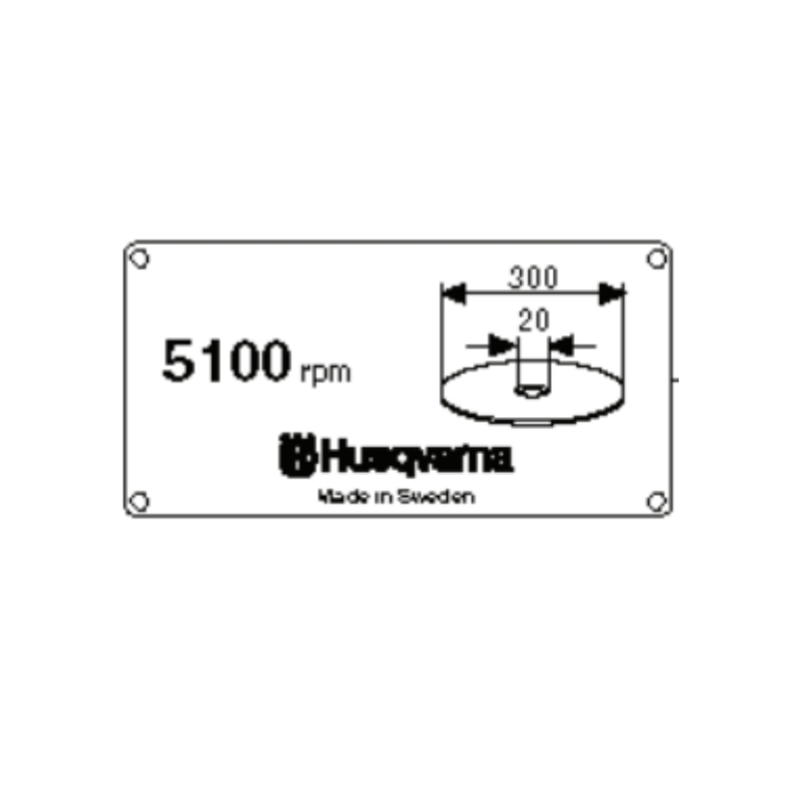 Skylt i gruppen Övriga Reservdelar / Reservdelar Husqvarna Motorkap / Reservdelar Husqvarna K960 hos Motorsågsbutiken (5062841-02)
