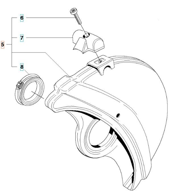 Sprängskydd Kpl Chrome 12 i gruppen Övriga Reservdelar / Reservdelar Husqvarna Motorkap / Reservdelar Husqvarna K960 hos Motorsågsbutiken (5063405-01)