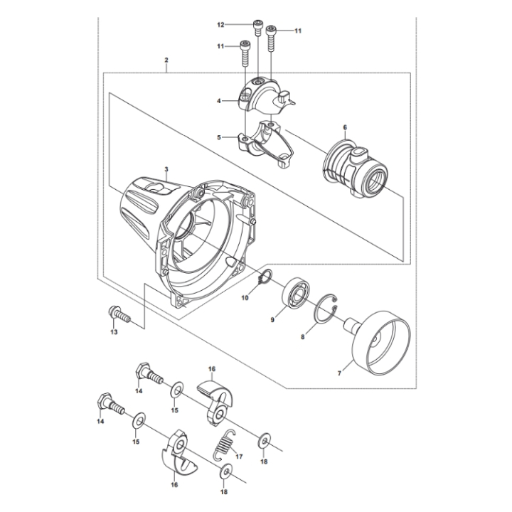 Housing-Assy i gruppen Reservdelar Röjsågar / Röjsågar Husqvarna 200-serie / Reservdelar Husqvarna 233RJ hos Motorsågsbutiken (5216168-01)