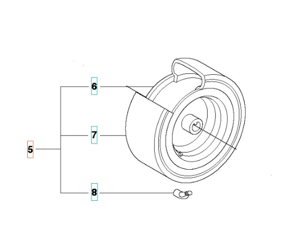 Hjul bak R111B, R111B5, R112C, R112C5, C112iC i gruppen  hos Motorsågsbutiken (5255849-01)
