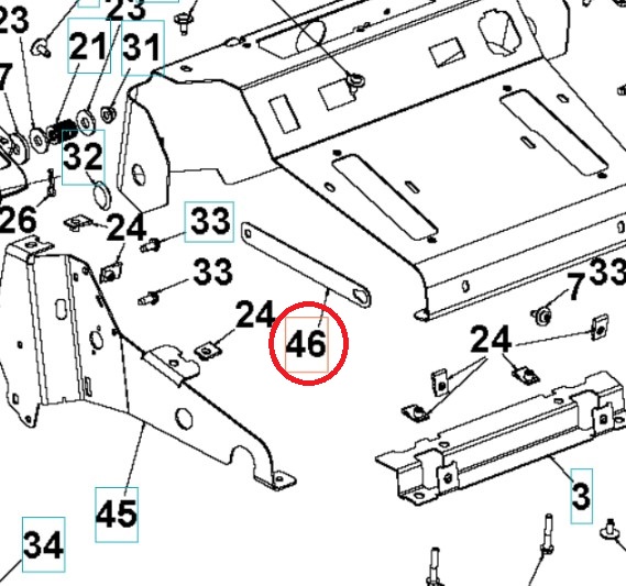 Brace Supt Deflector 400 Serie i gruppen Övriga Reservdelar / Reservdelar Husqvarna Snöslungor / Reservdelar Husqvarna ST430T hos Motorsågsbutiken (5295859-02)