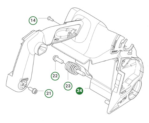 FUEL TANK COMP,TH i gruppen Reservdelar Motorsågar / Husqvarna Motorsågar 500-serie / Reservdelar Husqvarna T540XP Mark III hos Motorsågsbutiken (5298194-01)