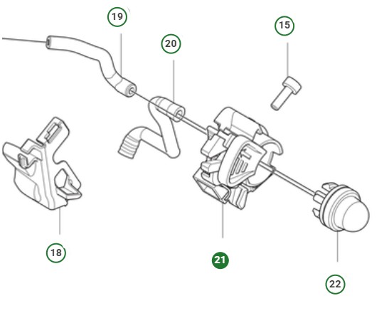 CHOKE CONTROL ASSY TH,39CC i gruppen Reservdelar Motorsågar / Husqvarna Motorsågar 500-serie / Reservdelar Husqvarna T540XP Mark III hos Motorsågsbutiken (5298241-01)