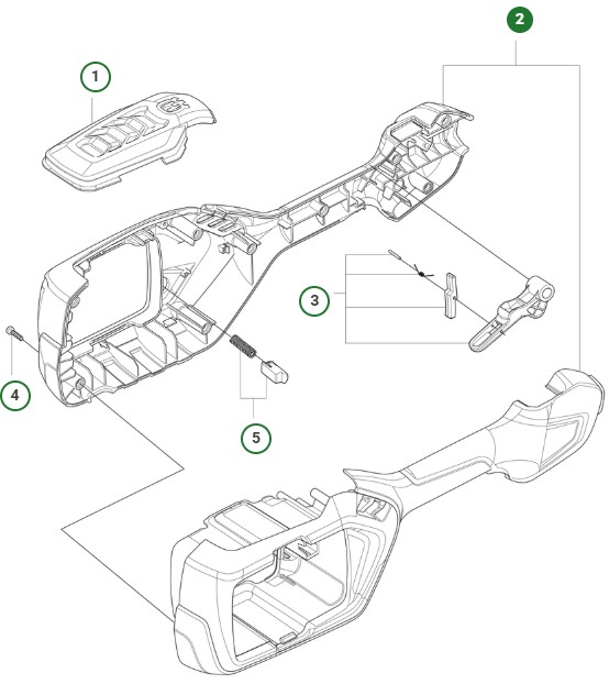HOUSING L&R ASSY i gruppen Reservdelar Röjsågar / Röjsågar Husqvarna 200-serie / Reservdelar Husqvarna 215iL hos Motorsågsbutiken (5299060-01)