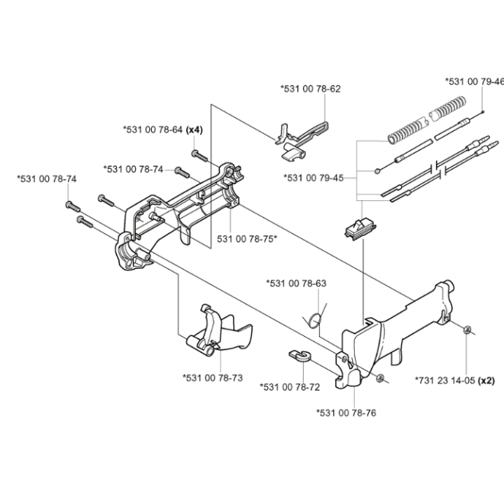 Gashandtag Kpl i gruppen Reservdelar Röjsågar / Reservdelar Jonsered Röjsågar / Reservdelar Jonsered GC2052 hos Motorsågsbutiken (5310079-29)