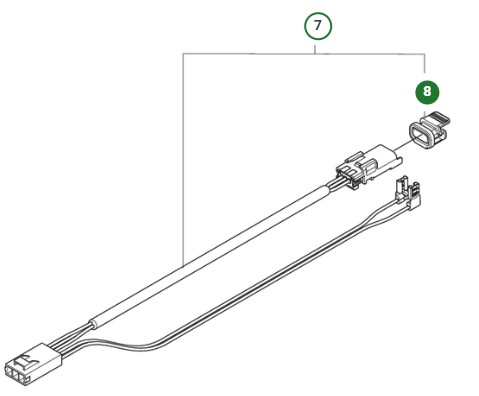PLUG CONNECTOR i gruppen Reservdelar Motorsågar / Husqvarna Motorsågar 500-serie / Reservdelar Husqvarna T540XP Mark III hos Motorsågsbutiken (5310676-01)