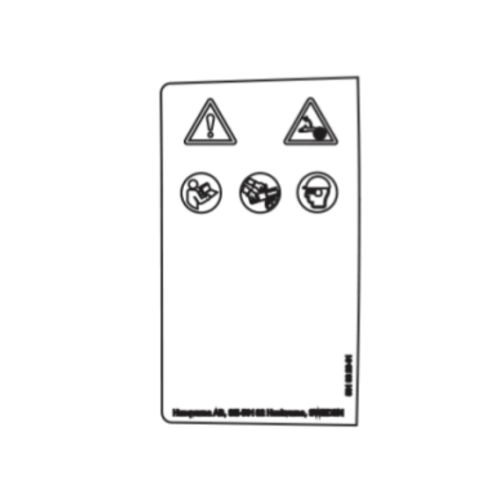 Etikett Warning i gruppen Reservdelar Motorsågar / Husqvarna Motorsågar 500-serie / Reservdelar Husqvarna 542i XPG hos Motorsågsbutiken (5310820-01)