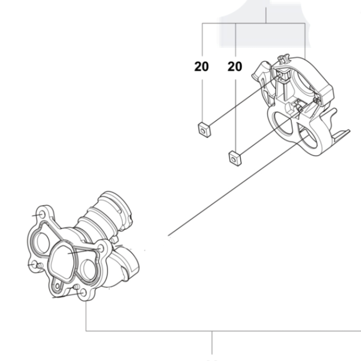INSUGSRÖR KPL i gruppen Reservdelar Motorsågar / Husqvarna Motorsågar 500-serie / Reservdelar Husqvarna 562XP/G Mark II hos Motorsågsbutiken (5311107-02)