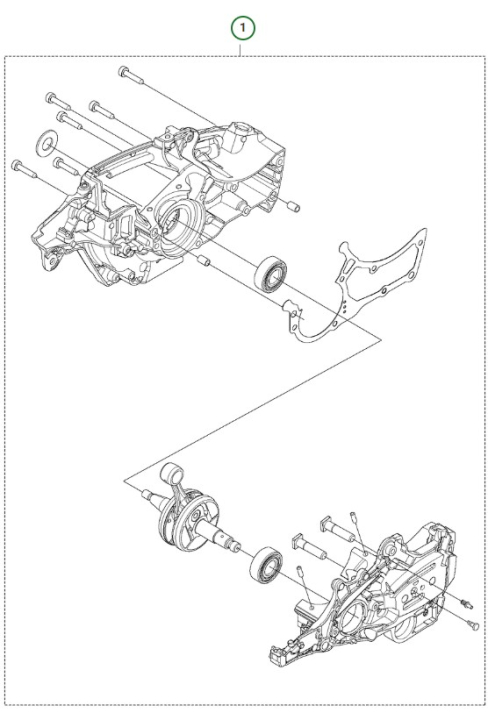 SHORT BLOCK 550XP/XPGII TB HQW i gruppen  hos Motorsågsbutiken (5311145-10)