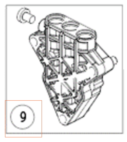 Cylinder Head Cylinder Block 1 i gruppen Övriga Reservdelar / Reservdelar Husqvarna Högtryckstvättar / Reservdelar Husqvarna PW235R hos Motorsågsbutiken (5312596-01)