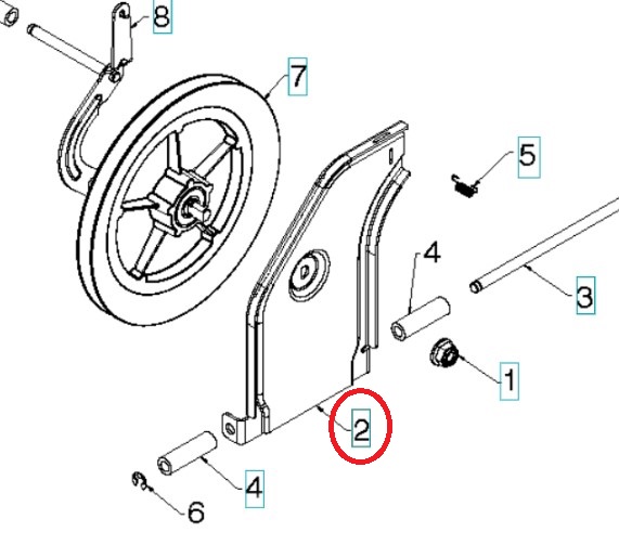 Plate Tip Plate Friction Pulle i gruppen Övriga Reservdelar / Reservdelar Husqvarna Snöslungor / Reservdelar Husqvarna ST330 hos Motorsågsbutiken (5314470-02)