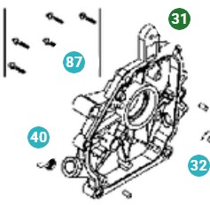 Kåpa i gruppen Övriga Reservdelar / Reservdelar Husqvarna Jordfräsar / Reservdelar Husqvarna TF224 hos Motorsågsbutiken (5324437-73)