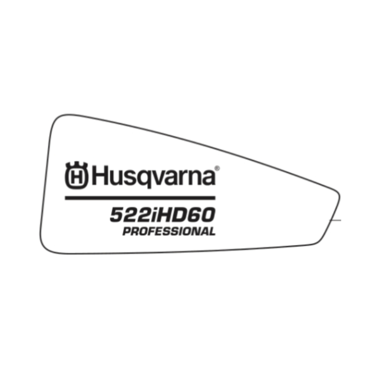 Decal Product Left 522Ihd60 Wi i gruppen Övriga Reservdelar / Reservdelar Husqvarna Häcksaxar / Reservdelar Husqvarna 522iHD60 hos Motorsågsbutiken (5362913-04)