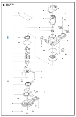 GEAR WHEEL KIT COARSE CUT i gruppen Övriga Reservdelar / Reservdelar Husqvarna Häcksaxar / Reservdelar Husqvarna 522iHDR60 hos Motorsågsbutiken (5366289-01)