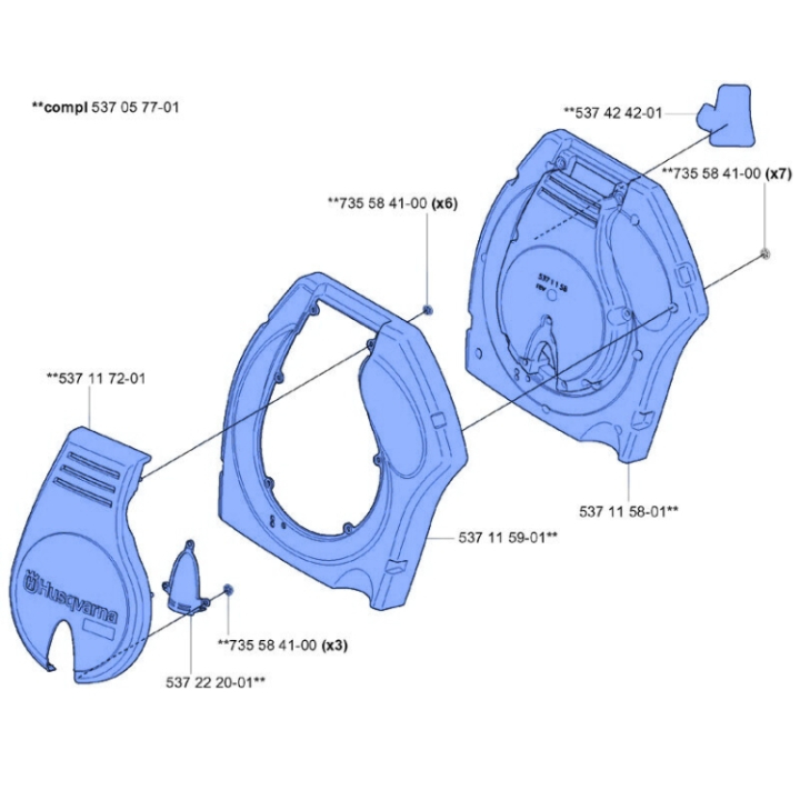 Lock Kpl i gruppen Övriga Reservdelar / Reservdelar Husqvarna Lövblåsare / Reservdelar Husqvarna 356BTx hos Motorsågsbutiken (5370577-01)