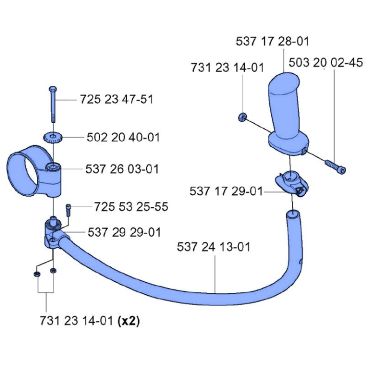 Styre i gruppen Övriga Reservdelar / Reservdelar Husqvarna Lövblåsare / Reservdelar Husqvarna 356BTx hos Motorsågsbutiken (5372416-01)