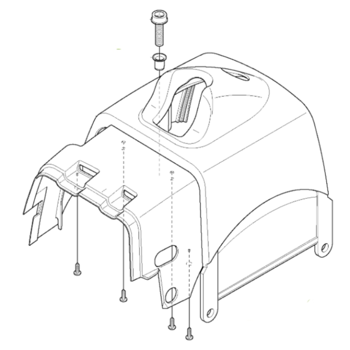 Cylinderkåpa i gruppen Reservdelar Röjsågar / Röjsågar Husqvarna 300-serie / Reservdelar Husqvarna 335R hos Motorsågsbutiken (5374144-02)