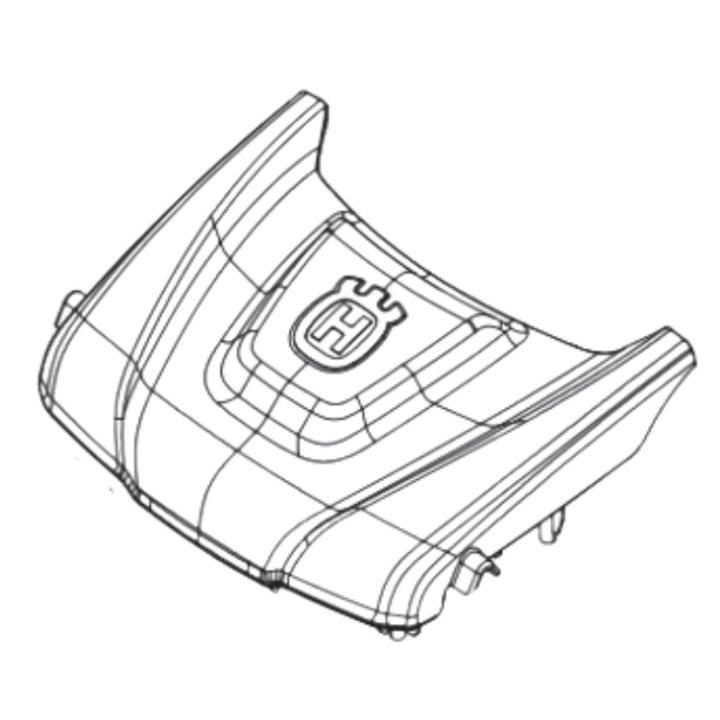 FRONT COVER WITH HUSQVARNA DEC i gruppen  hos Motorsågsbutiken (5375696-02)