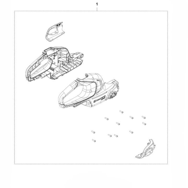 HOUSING HOUSING KIT i gruppen Övriga Reservdelar / Reservdelar Husqvarna Häcksaxar / Reservdelar Husqvarna Aspire H50-P4A hos Motorsågsbutiken (5376227-01)