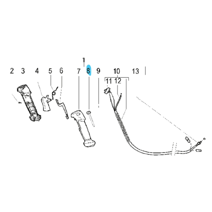 Gasreglage i gruppen Reservdelar Röjsågar / Reservdelar Partner Röjsågar / Reservdelar Partner B522M hos Motorsågsbutiken (5382425-39)