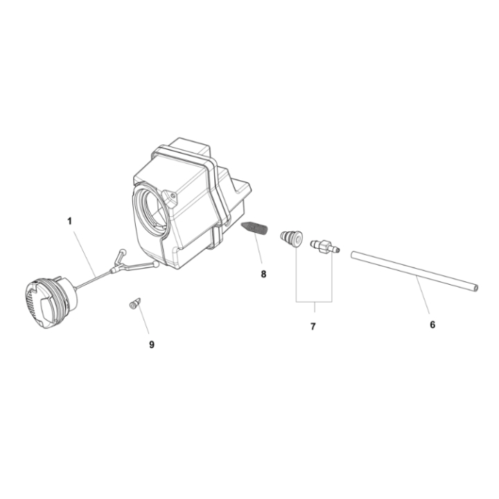 Tank Assy 240I Servicer Parts i gruppen Reservdelar Motorsågar / Husqvarna Motorsågar 200-serie / Reservdelar Husqvarna 240i hos Motorsågsbutiken (5386310-01)
