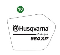 Dekal startapparat 564XP i gruppen Reservdelar Motorsågar / Husqvarna Motorsågar 500-serie / Reservdelar Husqvarna 564XPG Fuel Inject hos Motorsågsbutiken (5386980-01)