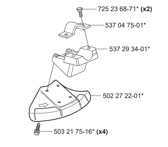 Saw Blade Guard Kit 5440442-10 i gruppen Reservdelar Röjsågar / Reservdelar Jonsered Röjsågar / Reservdelar Jonsered GT2125 hos Motorsågsbutiken (5440442-10)