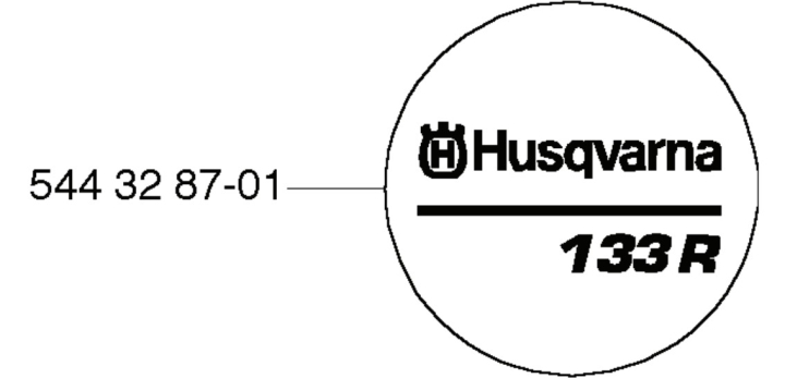 Dekal, Startapparat i gruppen Reservdelar Röjsågar / Röjsågar Husqvarna 100-serie / Reservdelar Husqvarna 133R hos Motorsågsbutiken (5443287-01)