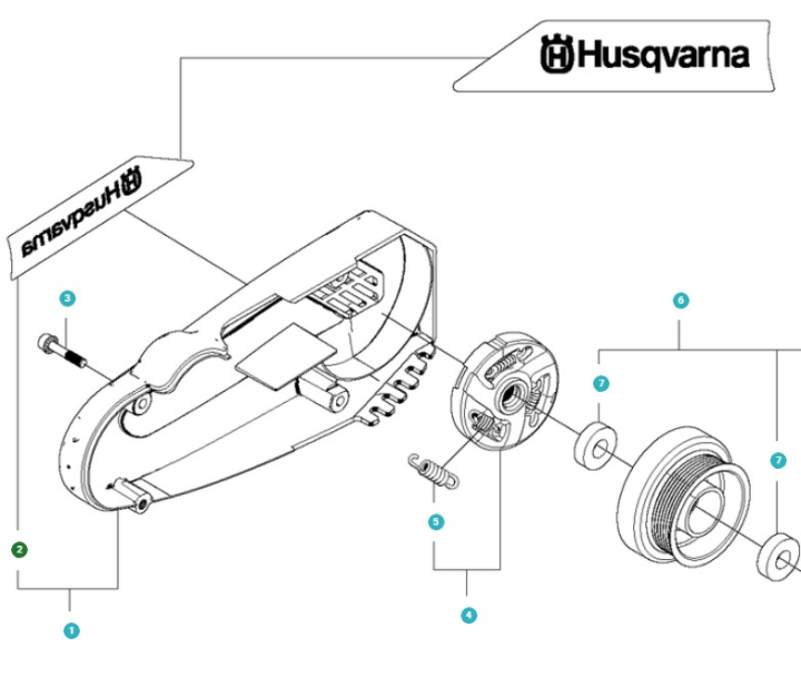 Dekal, Belt Guard i gruppen Övriga Reservdelar / Reservdelar Husqvarna Motorkap / Reservdelar Husqvarna K960 hos Motorsågsbutiken (5449331-01)