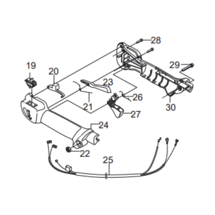 Assy-Throttle Housing(Incl, 19 5451255-02 i gruppen Reservdelar Röjsågar / Reservdelar Jonsered Röjsågar / Reservdelar Jonsered CC2126 hos Motorsågsbutiken (5451255-02)