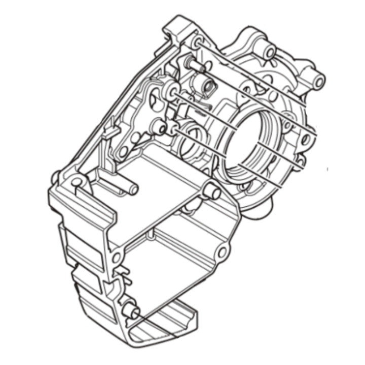 CHASSIS ASSY 550IXP i gruppen Reservdelar Motorsågar / Husqvarna Motorsågar 500-serie / Reservdelar Husqvarna 550i XP hos Motorsågsbutiken (5460346-01)