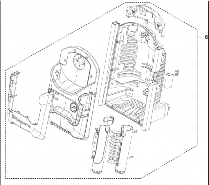 Cover Kit Pw 240 i gruppen Övriga Reservdelar / Reservdelar Husqvarna Högtryckstvättar / Reservdelar Husqvarna PW240 hos Motorsågsbutiken (5460919-01)