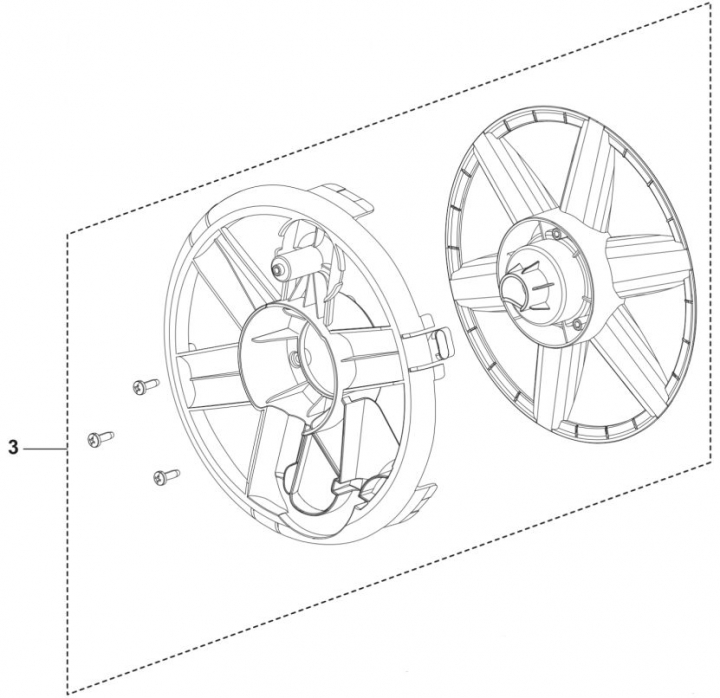 Hose Reel Support i gruppen Övriga Reservdelar / Reservdelar Husqvarna Högtryckstvättar / Reservdelar Husqvarna PW240 hos Motorsågsbutiken (5460927-01)