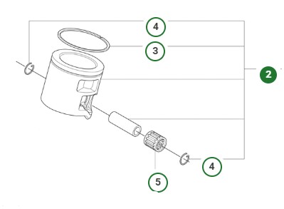 Kolv Husqvarna 560 XPG Mark II, 562 XPG Mark II i gruppen Reservdelar Motorsågar / Husqvarna Motorsågar 500-serie / Reservdelar Husqvarna 562XP/G Mark II hos Motorsågsbutiken (5461080-04)