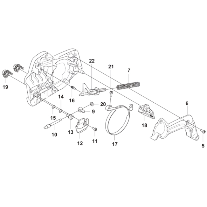 Kopplingskåpa Husqvarna 550i XP i gruppen Reservdelar Motorsågar / Husqvarna Motorsågar 500-serie / Reservdelar Husqvarna 550i XPG hos Motorsågsbutiken (5461559-01)