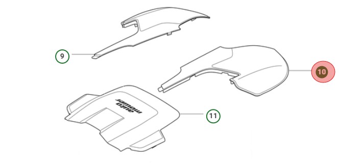 COVER TOP - RIGHT ORANGE/RUBBE i gruppen  hos Motorsågsbutiken (5472742-01)