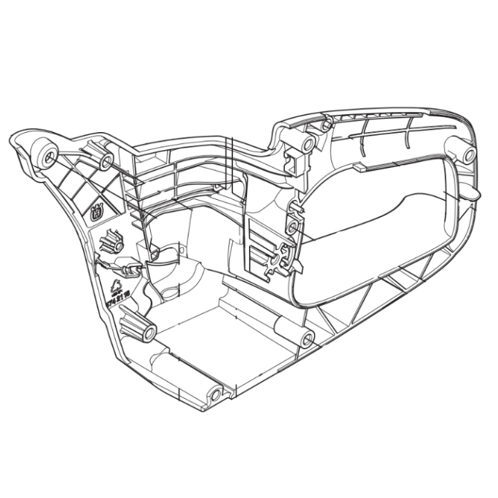 Handtag Bakre i gruppen Reservdelar Motorsågar / Husqvarna Motorsågar 400-serie / Reservdelar Husqvarna 455 Rancher hos Motorsågsbutiken (5742118-01)