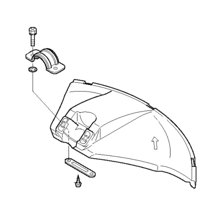 Safety Cover Assy i gruppen Reservdelar Röjsågar / Reservdelar Jonsered Röjsågar / Reservdelar Jonsered GC2123 hos Motorsågsbutiken (5753645-01)